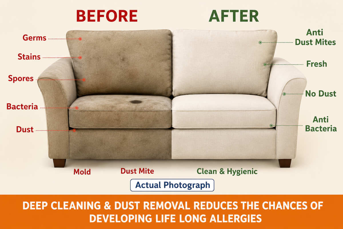 Sofa Cleaning Dubai – Before & After Comparision Sofa Cleaning Dubai - Before & After Comparision